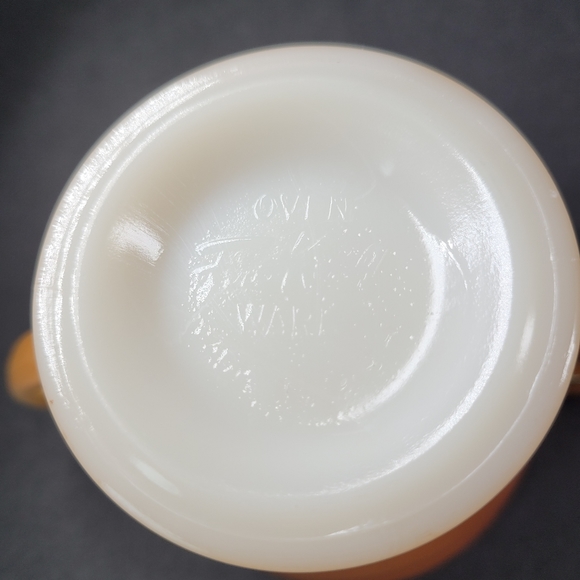 Laurel Leaf Orange VTG FIRE KING PEACH Luster Ware Iridescent Sugar Bowl - Picture 6 of 8